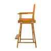 24'' Director's Chair Honey Oak Frame-Tangerine Canvas - Casual Home