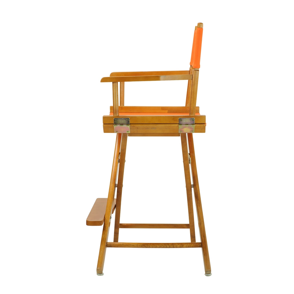 24'' Director's Chair Honey Oak Frame-Tangerine Canvas - Casual Home