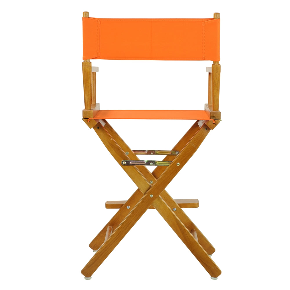 24'' Director's Chair Honey Oak Frame-Tangerine Canvas - Casual Home