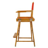 24'' Director's Chair Honey Oak Frame-Red Canvas - Casual Home