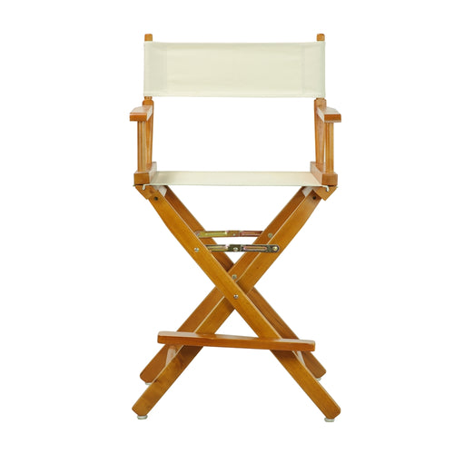 24'' Director's Chair Honey Oak Frame-Natural/Wheat Canvas - Casual Home