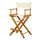 24'' Director's Chair Honey Oak Frame-Natural/Wheat Canvas - Casual Home