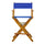24'' Director's Chair Honey Oak Frame-Royal Blue Canvas - Casual Home