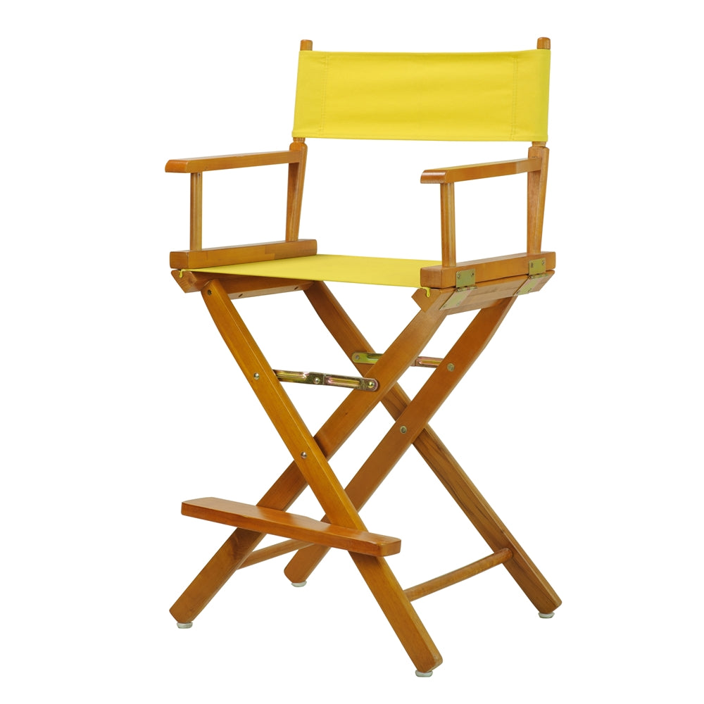 24'' Director's Chair Honey Oak Frame-Royal Blue Canvas - Casual Home