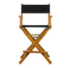 24'' Director's Chair Honey Oak Frame-Black Canvas - Casual Home
