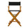 24'' Director's Chair Honey Oak Frame-Black Canvas - Casual Home