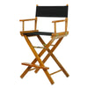 24'' Director's Chair Honey Oak Frame-Black Canvas - Casual Home