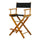 24'' Director's Chair Honey Oak Frame-Black Canvas - Casual Home