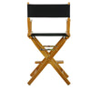 24'' Director's Chair Honey Oak Frame-Black Canvas - Casual Home