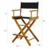 24'' Director's Chair Honey Oak Frame-Black Canvas - Casual Home