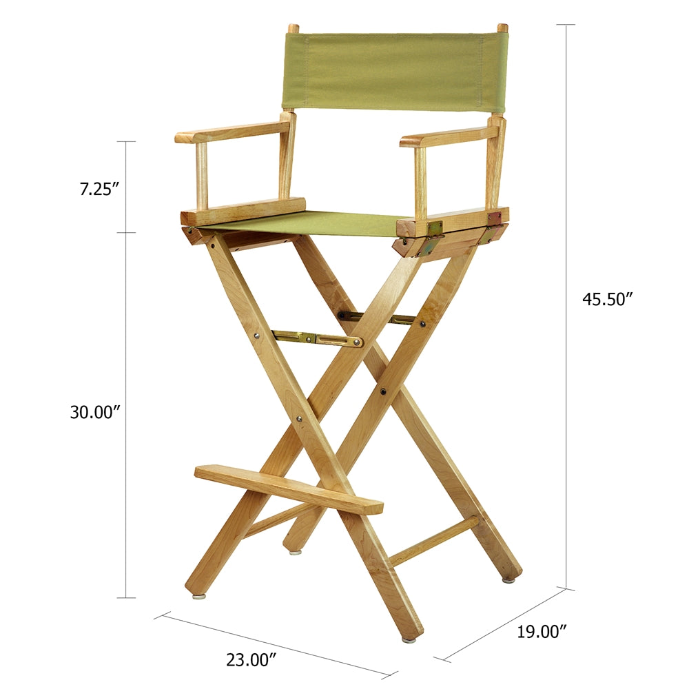 30'' Director's Chair Natural Frame-Olive Canvas - Casual Home