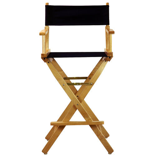 30'' Director's Chair Natural Frame-Navy Blue Canvas - Casual Home