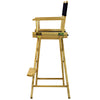 30'' Director's Chair Natural Frame-Navy Blue Canvas - Casual Home