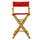 30'' Director's Chair Natural Frame-Red Canvas - Casual Home