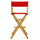 30'' Director's Chair Natural Frame-Red Canvas - Casual Home