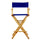 30'' Director's Chair Natural Frame-Royal Blue Canvas - Casual Home