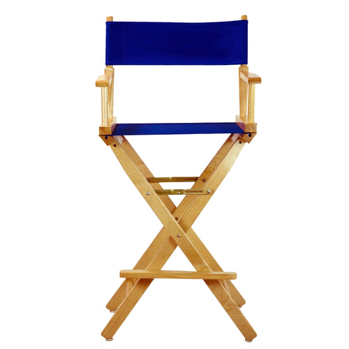 30'' Director's Chair Natural Frame-Royal Blue Canvas - Casual Home