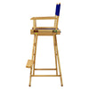 30'' Director's Chair Natural Frame-Royal Blue Canvas - Casual Home