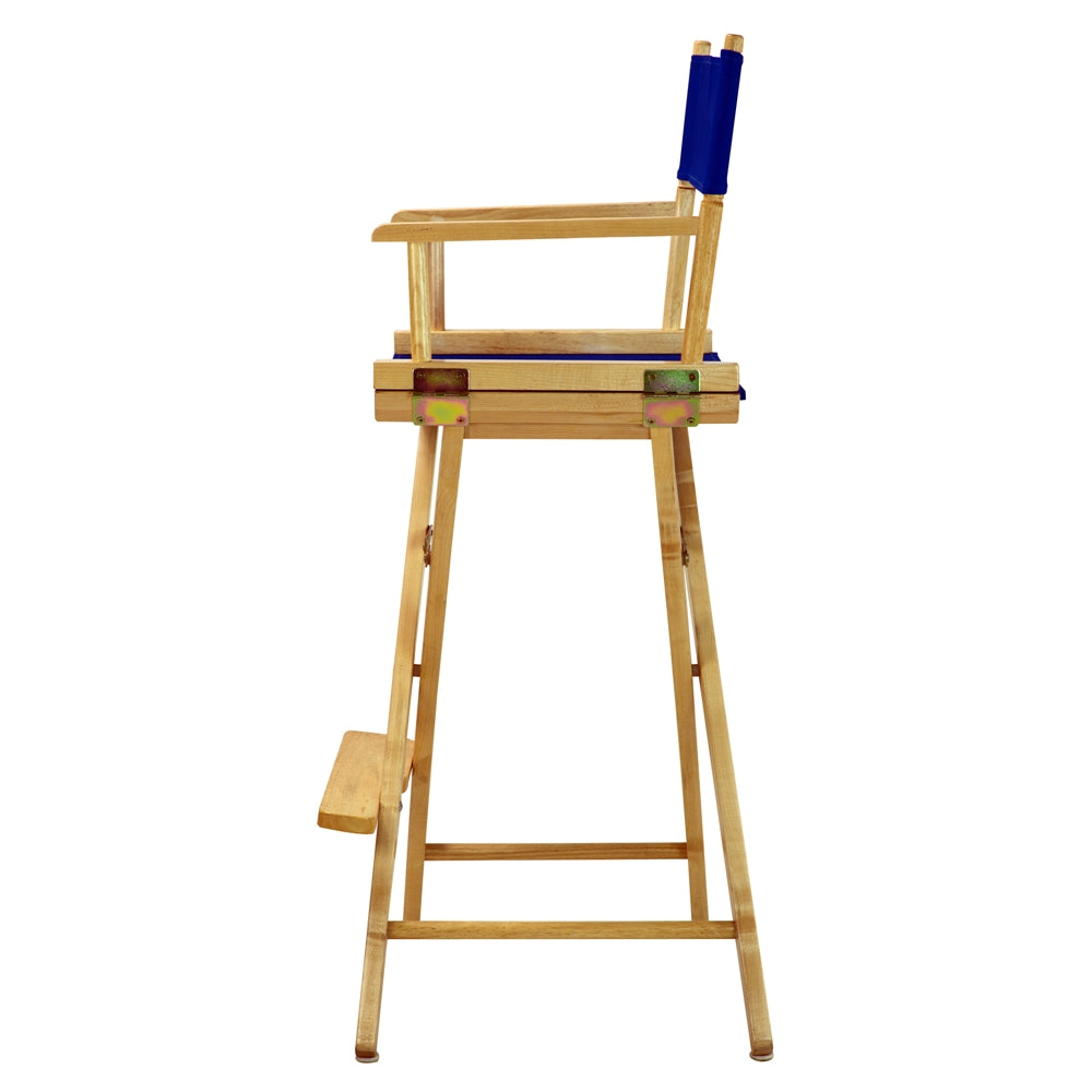 30'' Director's Chair Natural Frame-Royal Blue Canvas - Casual Home