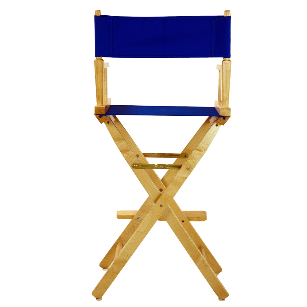 30'' Director's Chair Natural Frame-Royal Blue Canvas - Casual Home