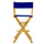 30'' Director's Chair Natural Frame-Royal Blue Canvas - Casual Home