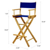 30'' Director's Chair Natural Frame-Royal Blue Canvas - Casual Home