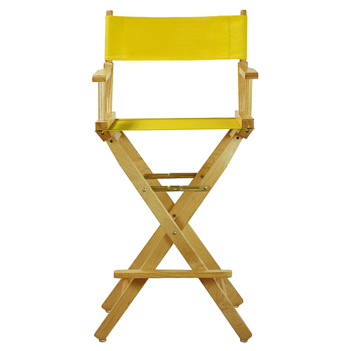 30'' Director's Chair Natural Frame-Yellow Canvas - Casual Home