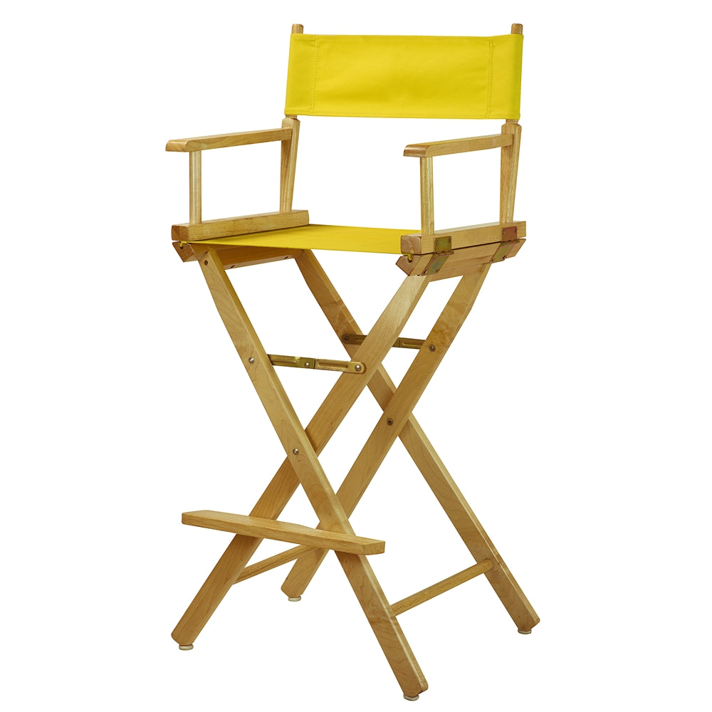 30'' Director's Chair Natural Frame-Yellow Canvas - Casual Home