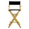 30'' Director's Chair Natural Frame-Black Canvas - Casual Home