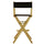 30'' Director's Chair Natural Frame-Black Canvas - Casual Home