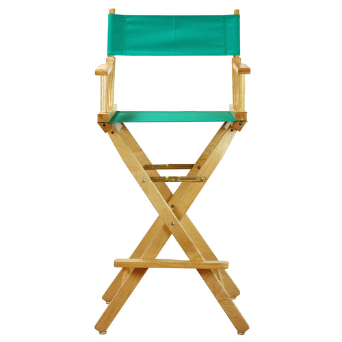 30'' Director's Chair Natural Frame-Teal Canvas - Casual Home