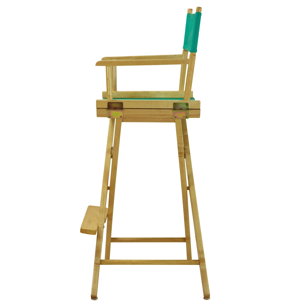 30'' Director's Chair Natural Frame-Teal Canvas - Casual Home