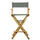 30'' Director's Chair Natural Frame-Gray Canvas - Casual Home