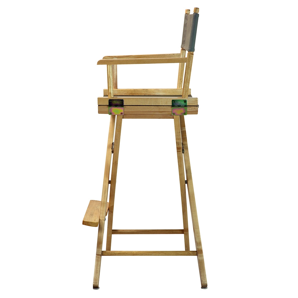 30'' Director's Chair Natural Frame-Gray Canvas - Casual Home