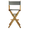 30'' Director's Chair Natural Frame-Gray Canvas - Casual Home