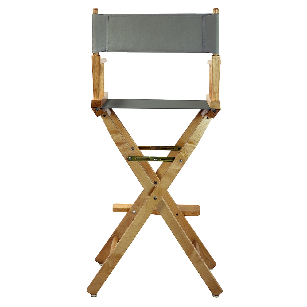 30'' Director's Chair Natural Frame-Gray Canvas - Casual Home