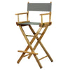 30'' Director's Chair Natural Frame-Gray Canvas - Casual Home