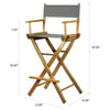30'' Director's Chair Natural Frame-Gray Canvas - Casual Home