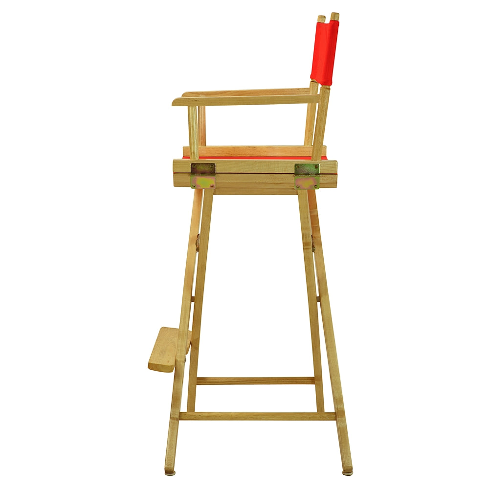 30'' Director's Chair Natural Frame-Orange Canvas - Casual Home