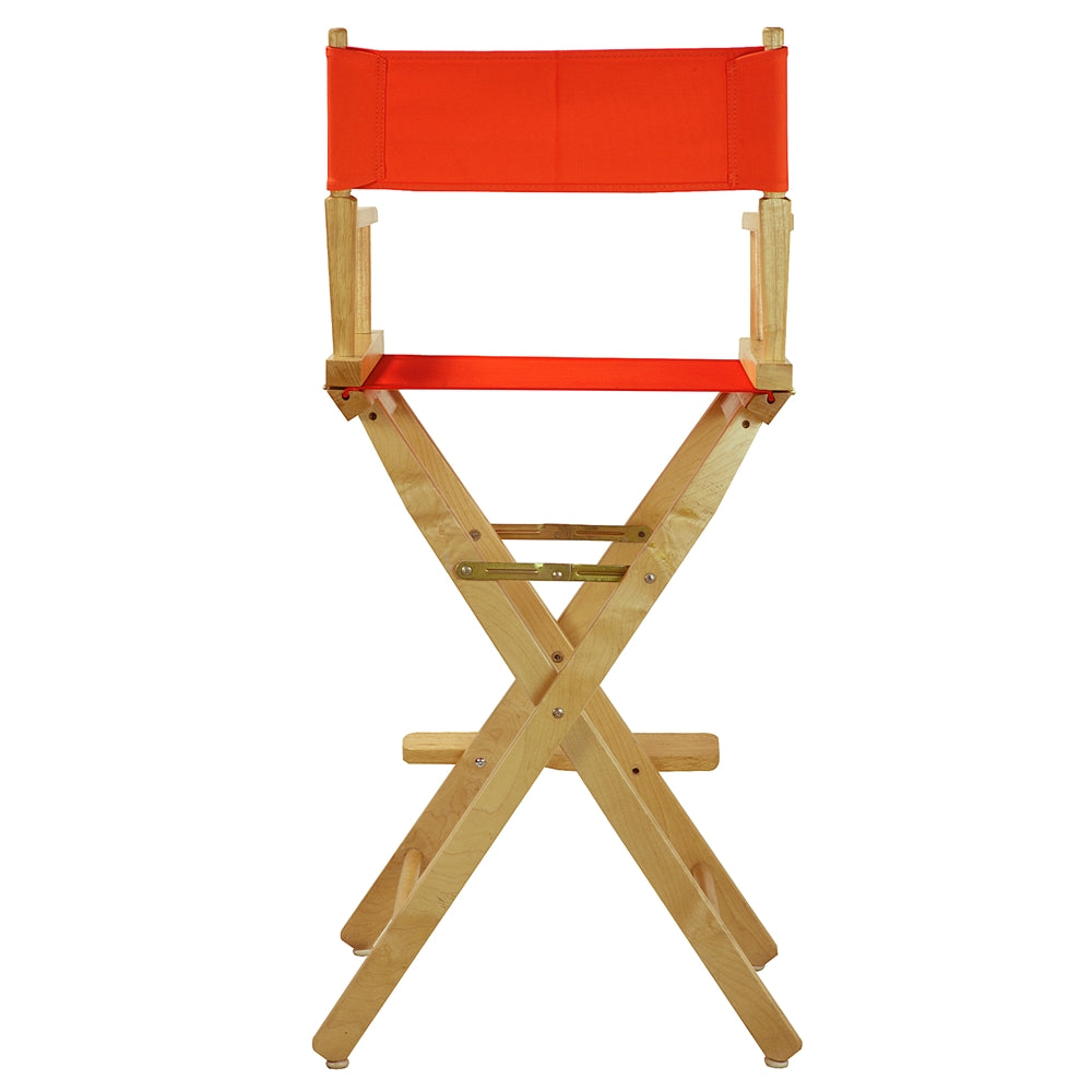 30'' Director's Chair Natural Frame-Orange Canvas - Casual Home