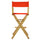 30'' Director's Chair Natural Frame-Orange Canvas - Casual Home