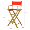 30'' Director's Chair Natural Frame-Orange Canvas - Casual Home