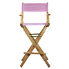 30'' Director's Chair Natural Frame-Pink Canvas - Casual Home