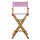30'' Director's Chair Natural Frame-Pink Canvas - Casual Home