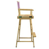 30'' Director's Chair Natural Frame-Pink Canvas - Casual Home