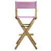 30'' Director's Chair Natural Frame-Pink Canvas - Casual Home