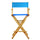 30'' Director's Chair Natural Frame-Turquoise Canvas - Casual Home