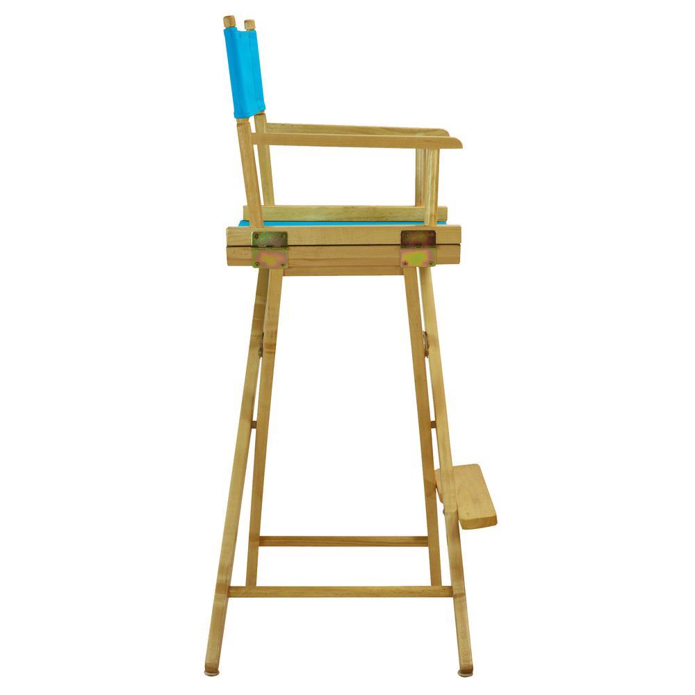 30'' Director's Chair Natural Frame-Turquoise Canvas - Casual Home