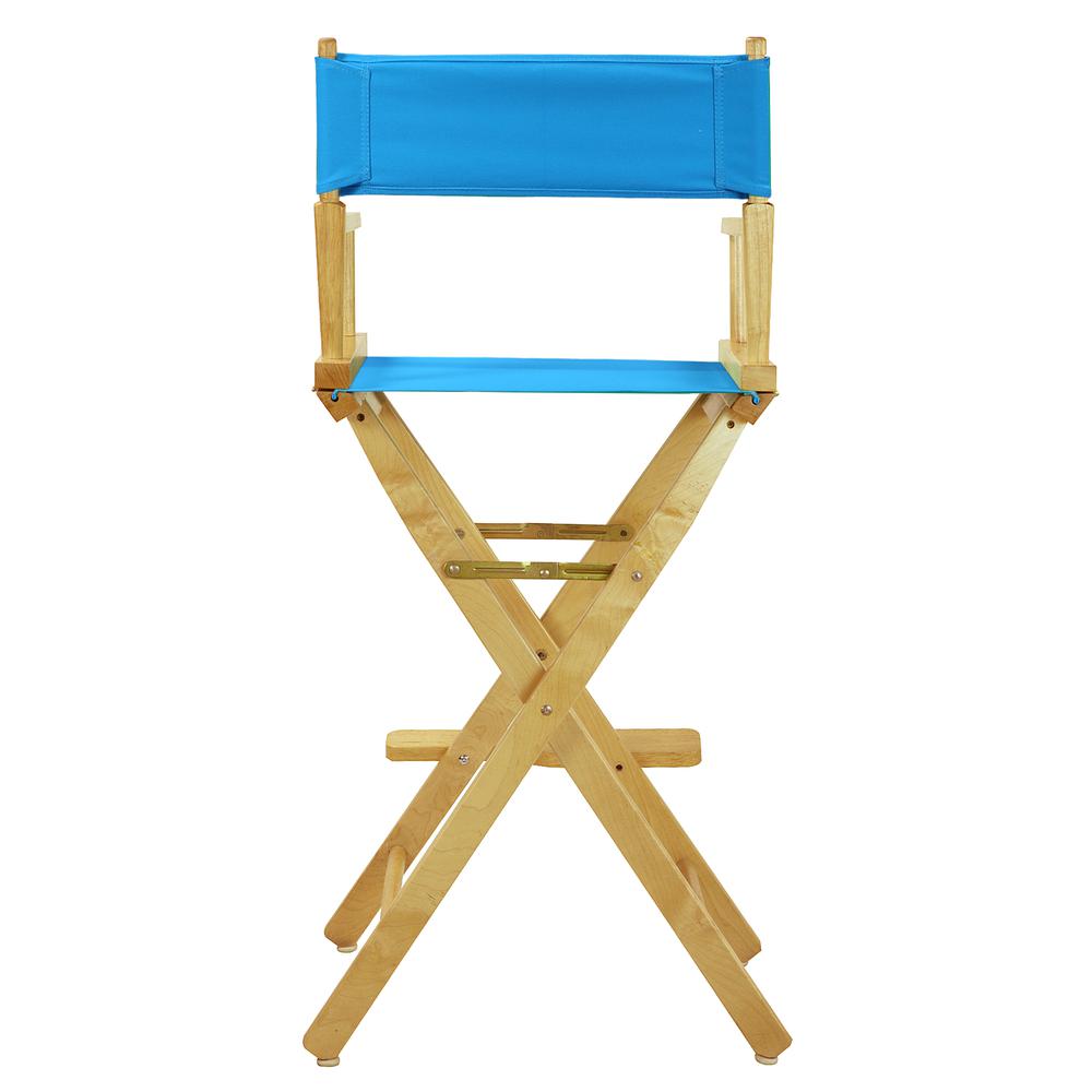 30'' Director's Chair Natural Frame-Turquoise Canvas - Casual Home