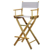 30'' Director's Chair Natural Frame-White Canvas - Casual Home